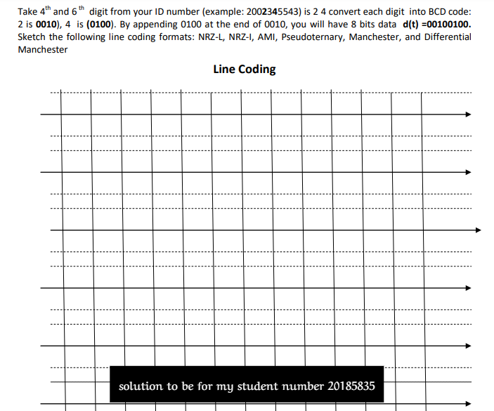 Solved I want the solution to be for my student number | Chegg.com