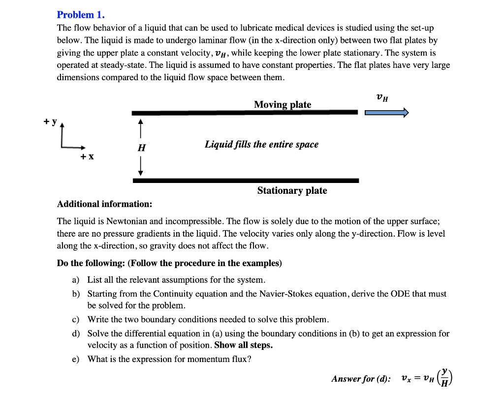 Solved Problem 1. The flow behavior of a liquid that can be | Chegg.com