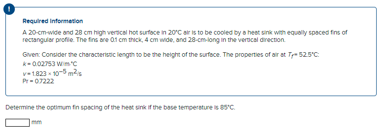 Solved Required Information A 20-cm-wide and 28 cm high | Chegg.com