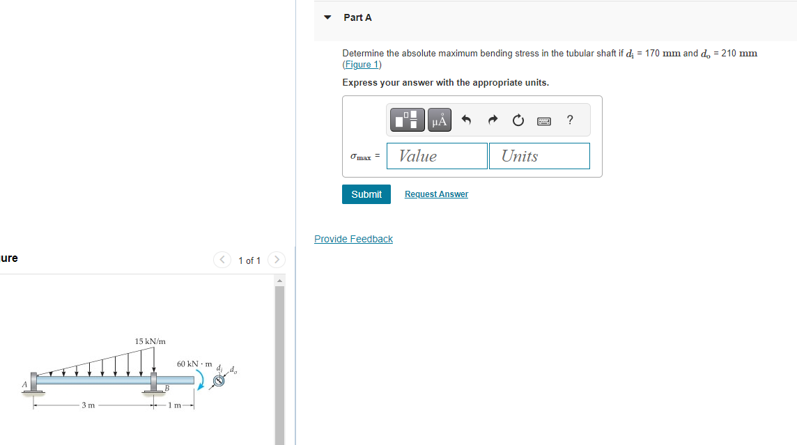 Solved Determine the absolute maximum bending stress in the | Chegg.com