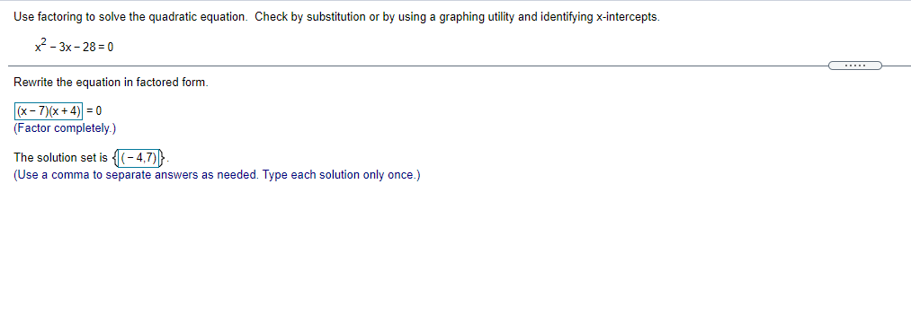 solved-use-factoring-to-solve-the-quadratic-equation-check-chegg