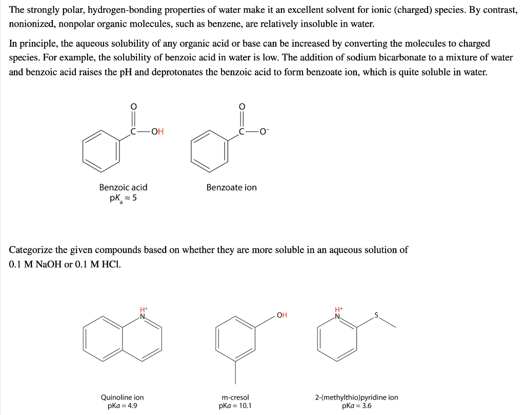 Solved The strongly polar, hydrogenbonding properties