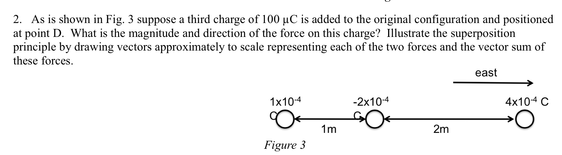 Solved 2. As Is Shown In Fig. 3 Suppose A Third Charge Of | Chegg.com