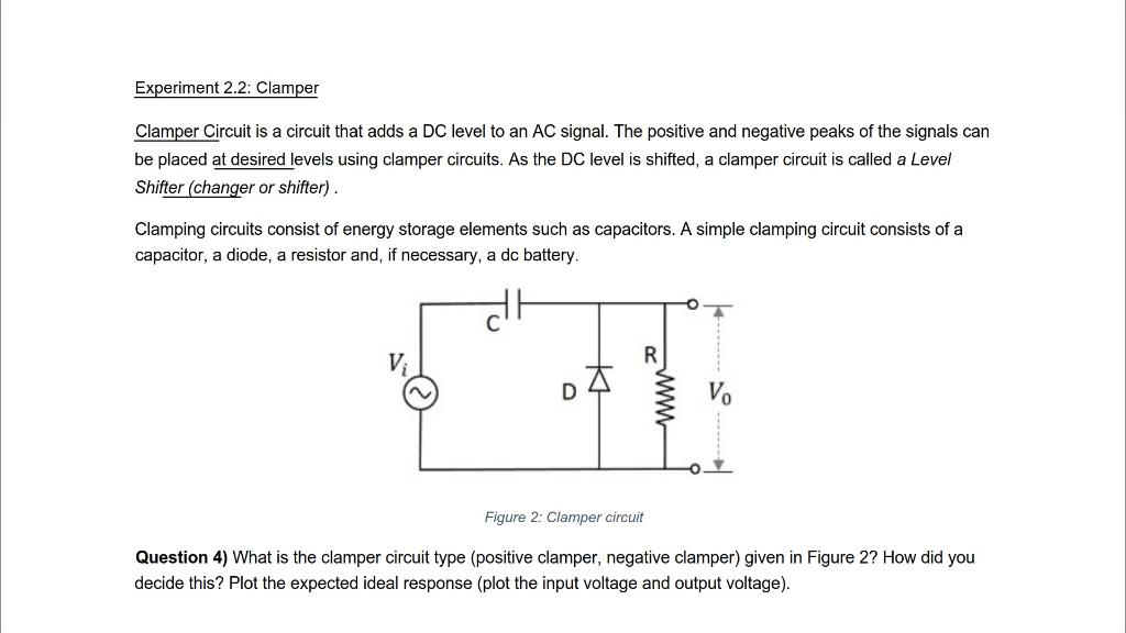 Experiment 3: Diode Applications 2 Devices And | Chegg.com