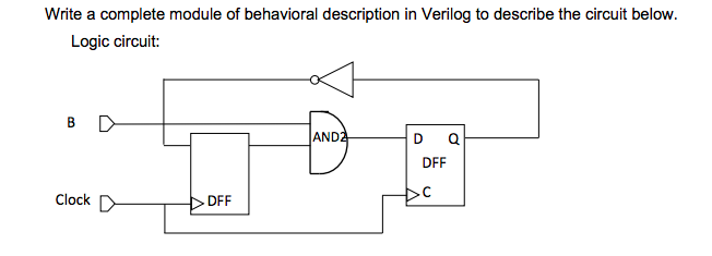 Solved Write a complete module of behavioral description in | Chegg.com