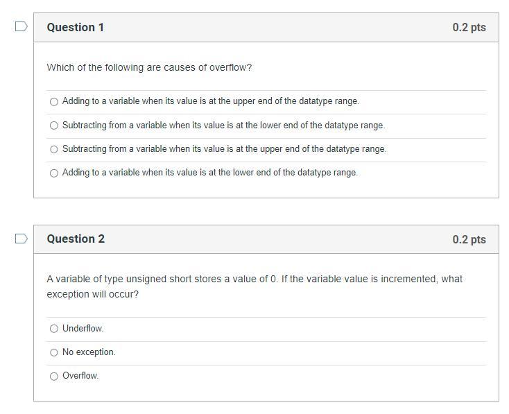 Solved Question 1 0.2pts Which of the following are causes | Chegg.com
