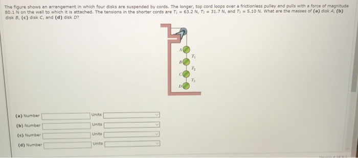 Solved The Figure Shows An Arrangement In Which Four Disks | Chegg.com