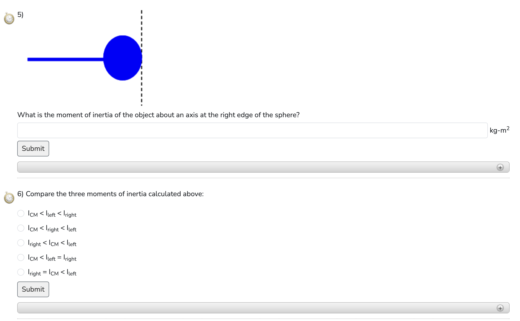 Solved An object is formed by attaching a uniform, thin rod | Chegg.com