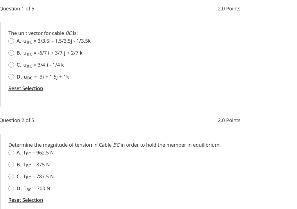Solved Part 6 of 7 3D Rigid Body Equilibrium .5 m 1.5 m