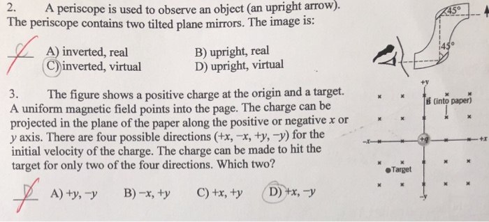 Solved 2. A periscope is used to observe an object The | Chegg.com