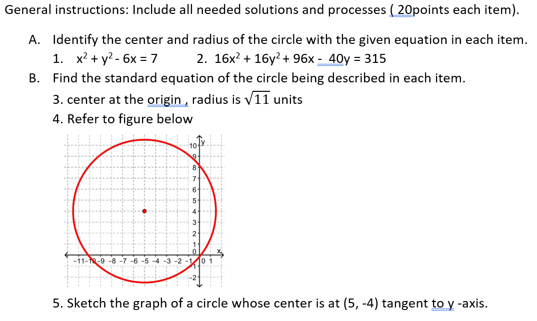 Solved General Instructions: Include All Needed Solutions 