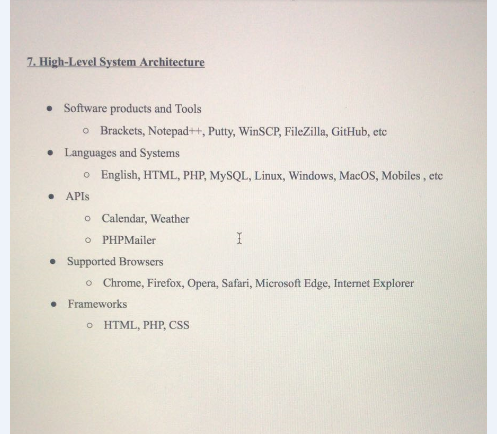 Solved 7. High-Level System Architecture Software products | Chegg.com