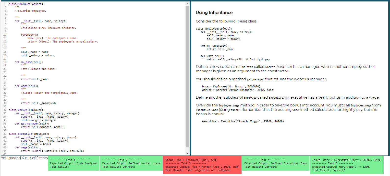 Solved Where do I make the change in this code to fix the | Chegg.com