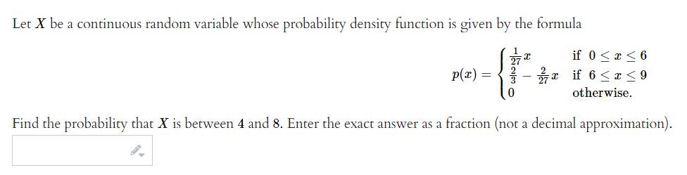 Solved Let X be a continuous random variable whose | Chegg.com