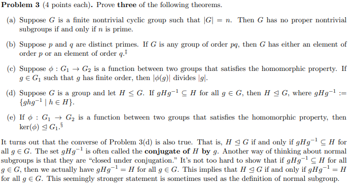 Solved Problem 3 4 Points Each Prove Three Of The Foll Chegg Com