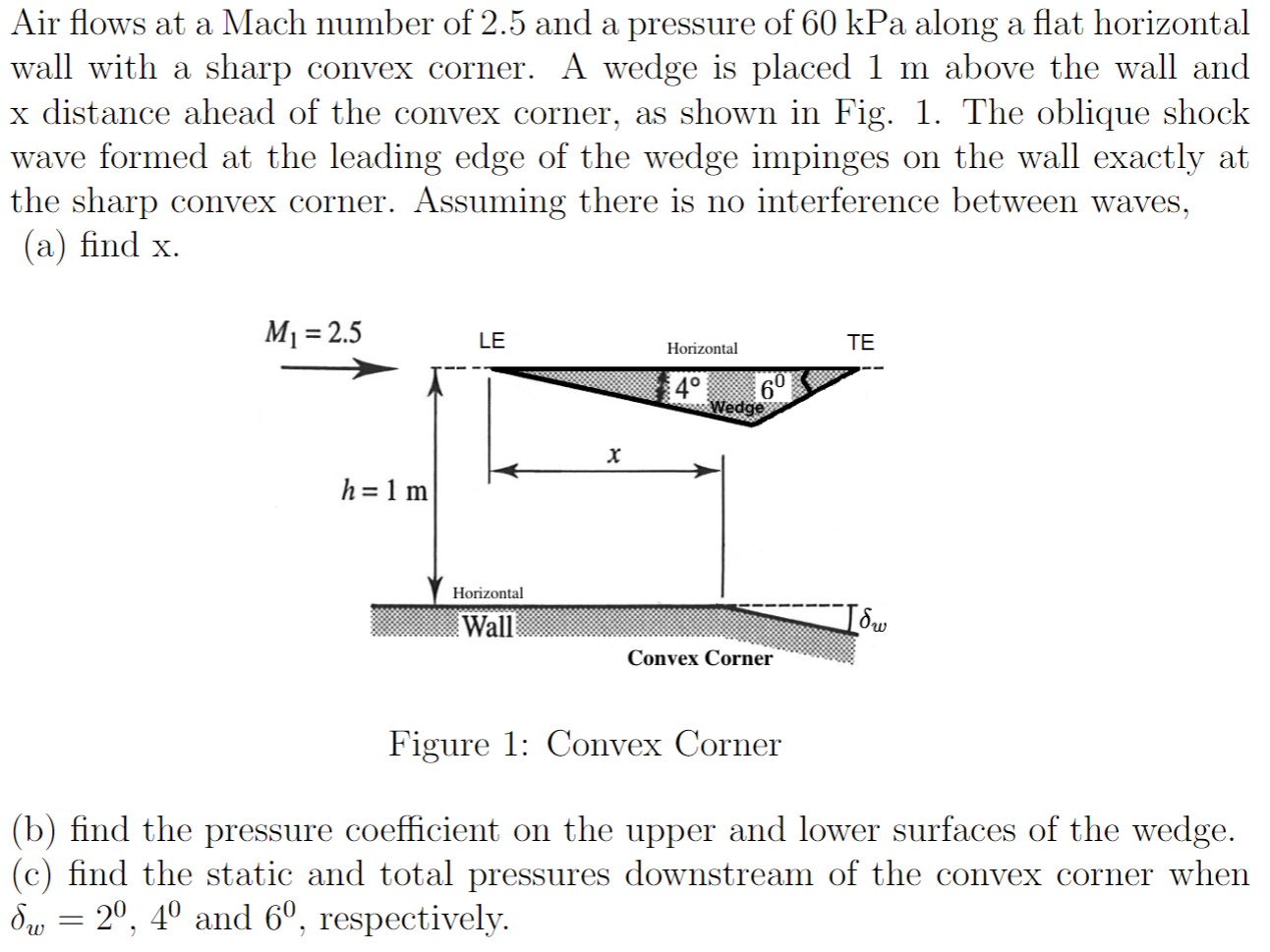 Solved Air flows at a Mach number of 2.5 and a pressure of | Chegg.com