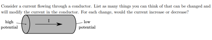 Solved Consider a current flowing through a conductor. List | Chegg.com