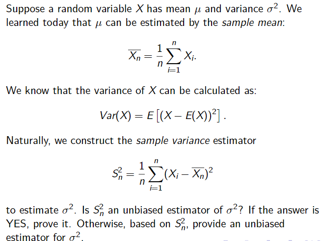 Solved Suppose a random variable X has mean u and variance | Chegg.com