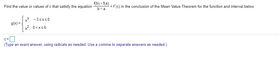 Solved Find the value or values of that satisfy the equation | Chegg.com