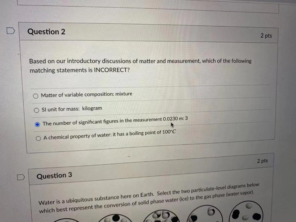 Solved Question 2 2 pts Based on our introductory | Chegg.com