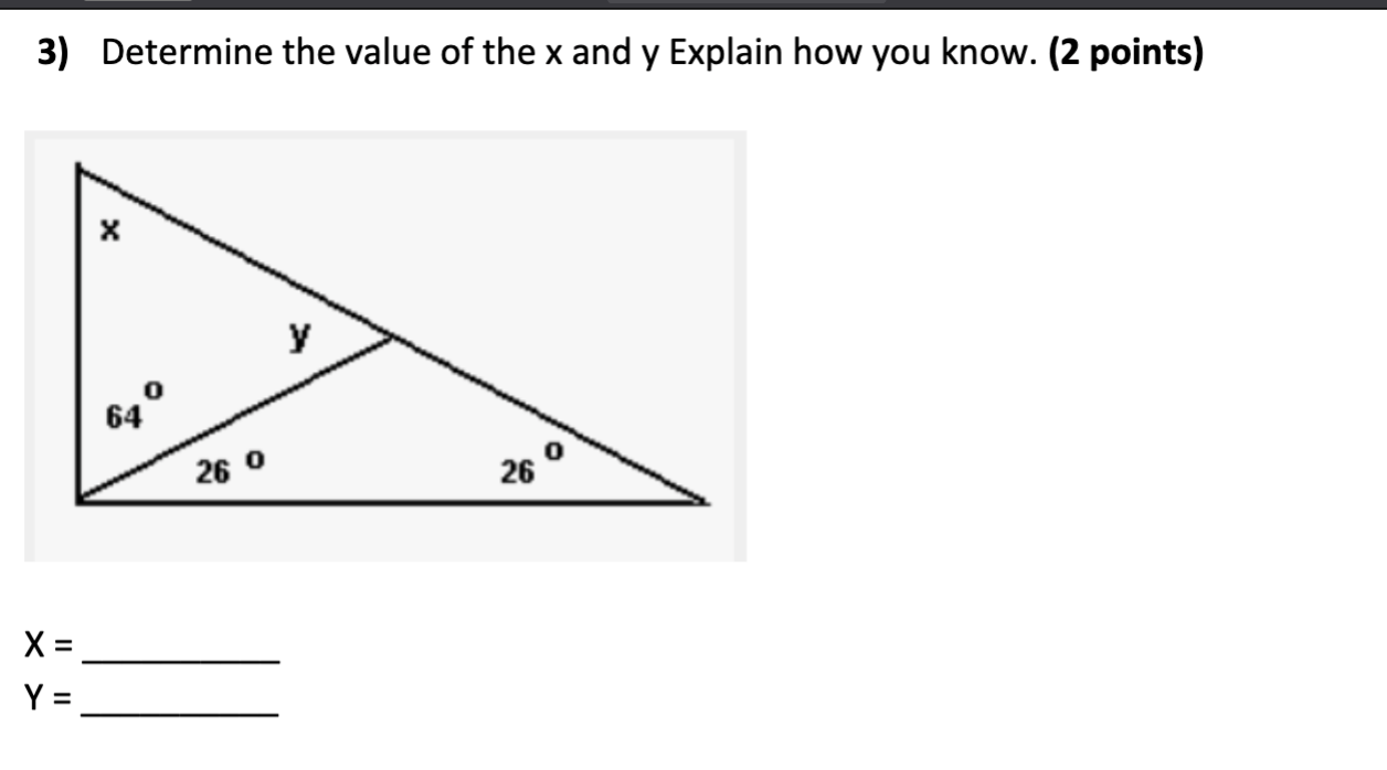 what is the value of y when x = 64