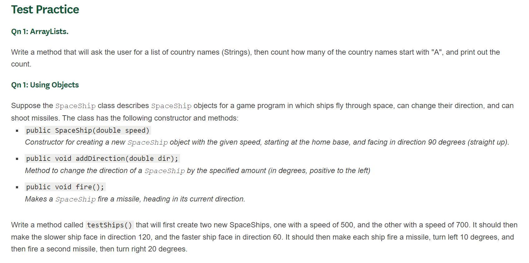 Solved Please help me answer these two practice | Chegg.com