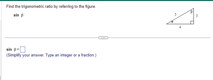 Solved Find the trigonometric ratio by referring to the | Chegg.com