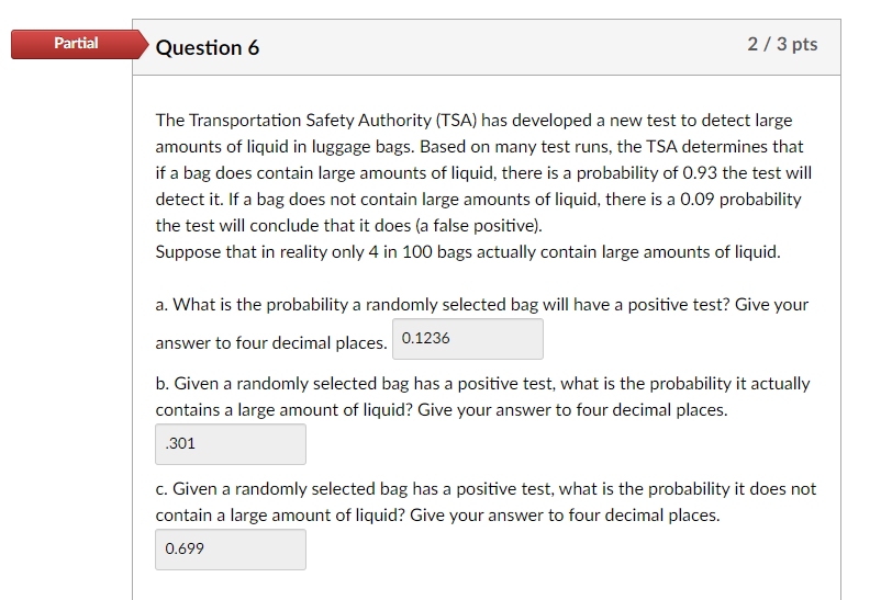 Solved The Transportation Safety Authority (TSA) has