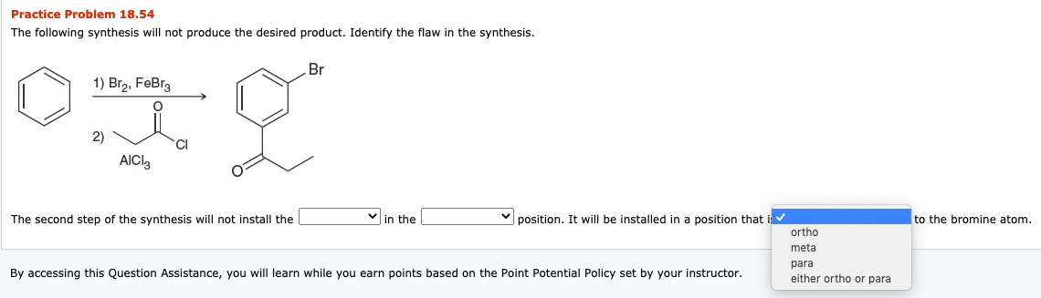 Solved Practice Problem 18.54 The Following Synthesis Will | Chegg.com