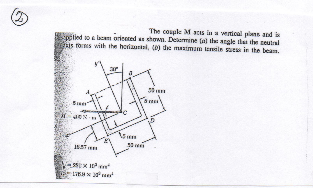 [Solved]: The Couple M Acts In A Vertical Plane And Is App