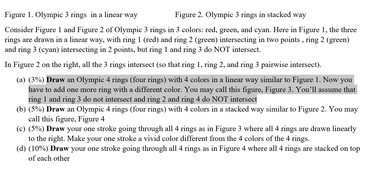 Olympic Rings as Eulerian graphs. 3. (23%) In take | Chegg.com