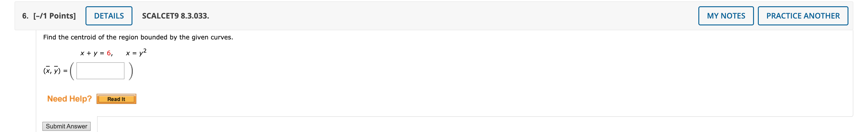 Solved Find the centroid of the region bounded by the given | Chegg.com