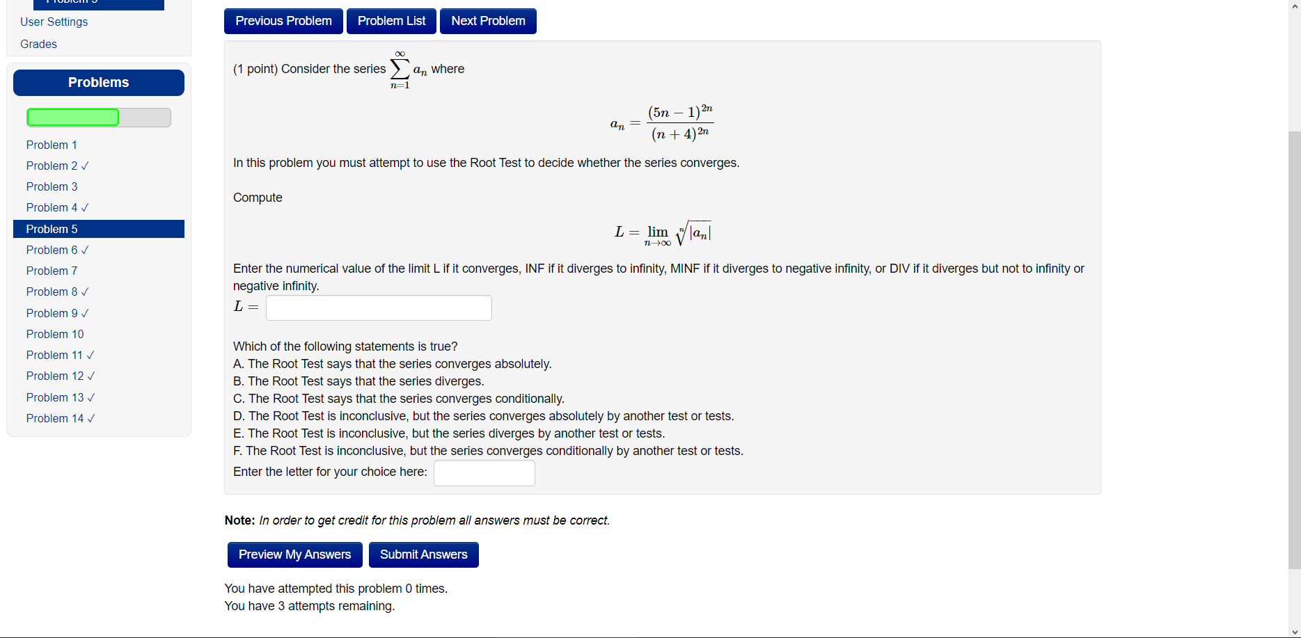 Solved User Settings Grades Problems Problem 1 Problem 2 | Chegg.com
