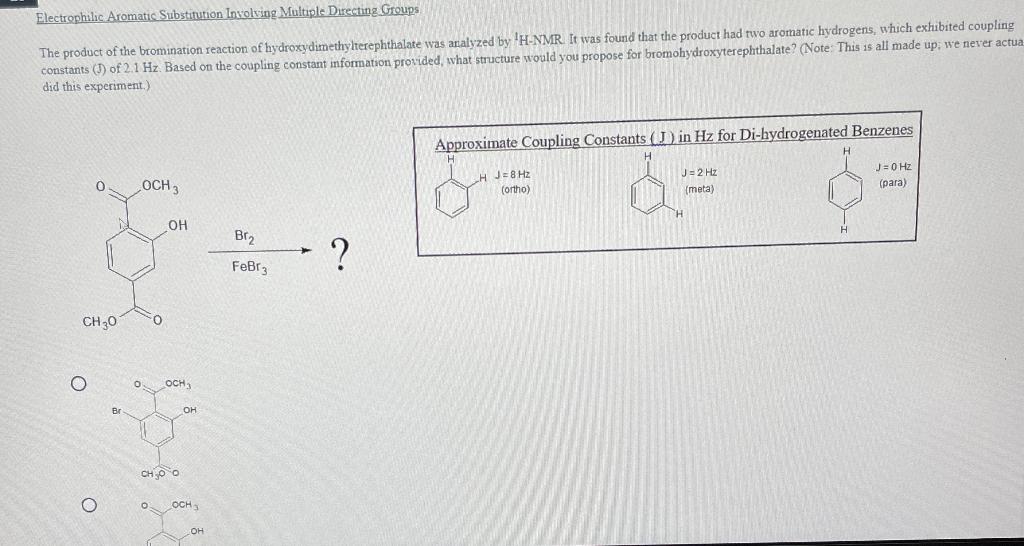 Solved Electrophilic Aromatic Substitution Involving | Chegg.com