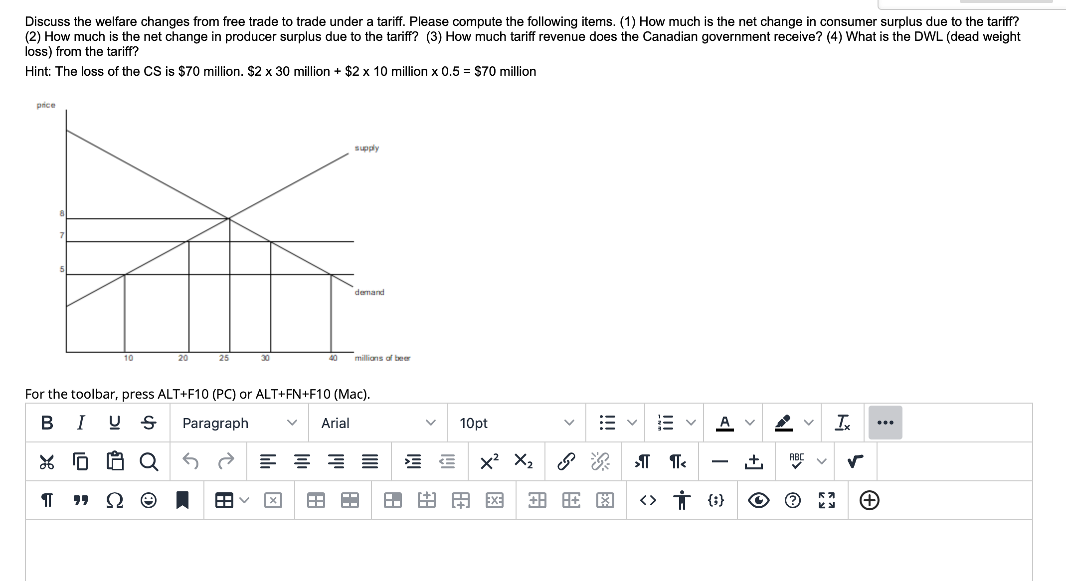 Solved Those are the answer that I got : 1. The change in | Chegg.com