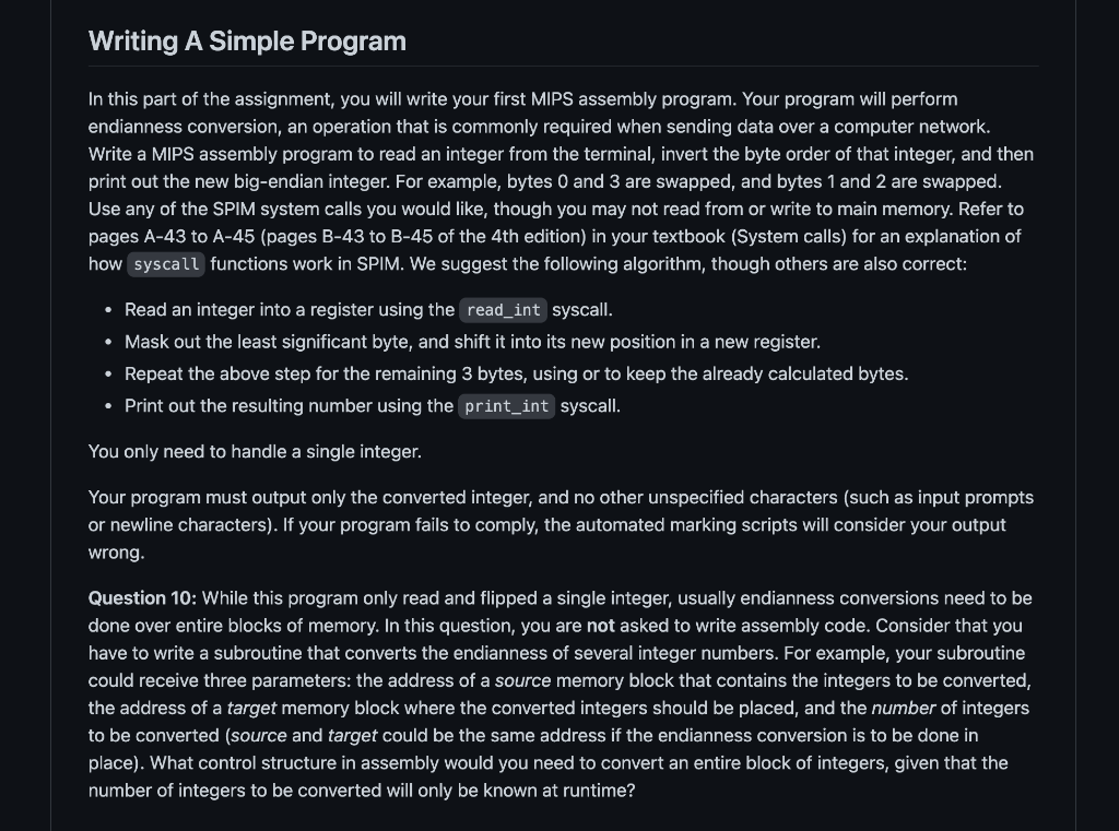 Solved Writing A Simple Program In this part of the | Chegg.com