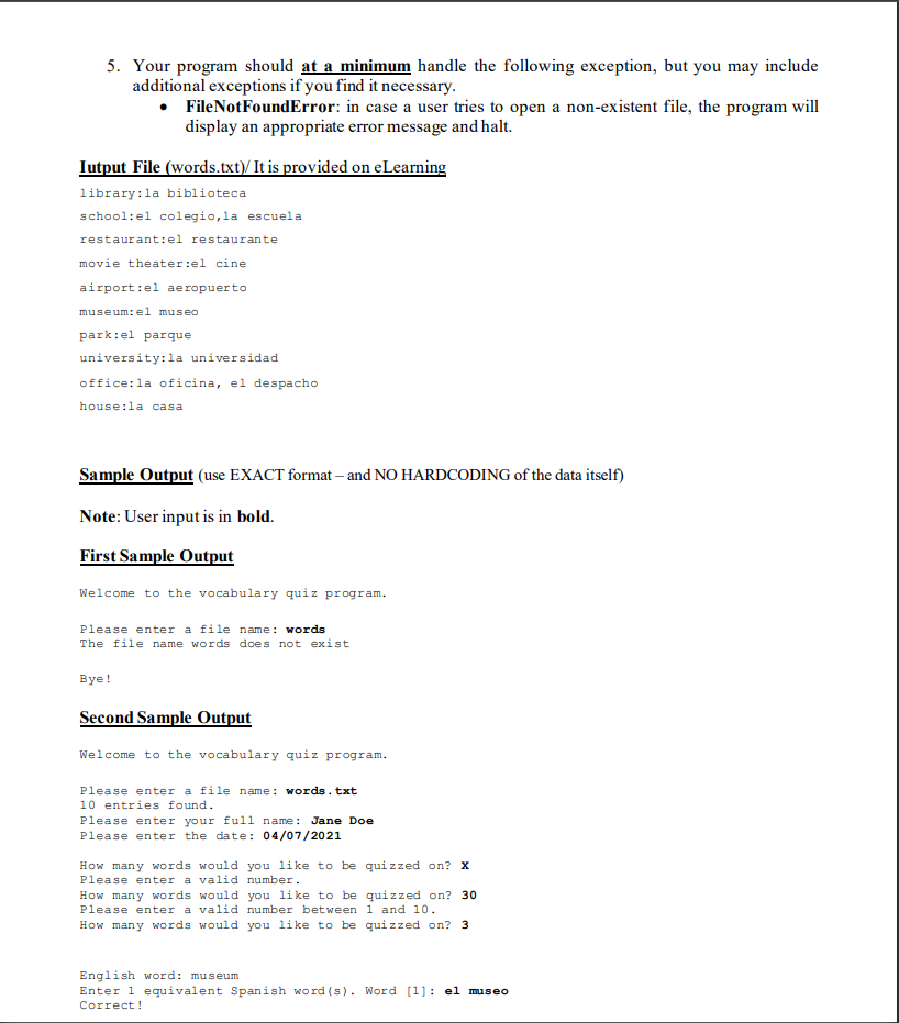 Solved Project Objectives • Use a dictionary to store data | Chegg.com