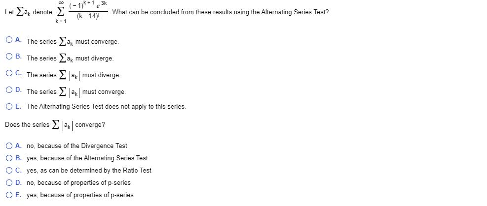 Solved Determine Whether The Following Series Converges 7782