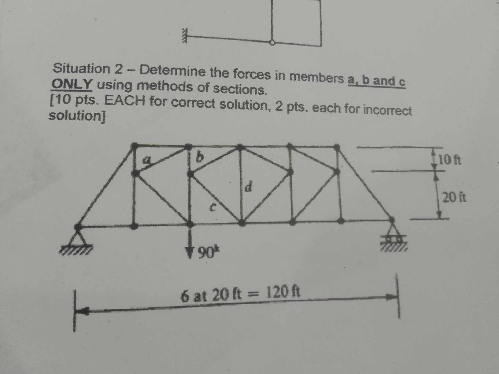 Situation 2 - Determine The Forces In Members A,b And | Chegg.com