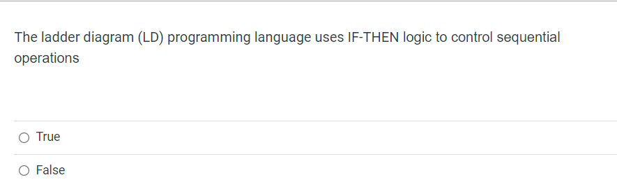 Solved The ladder diagram (LD) programming language uses | Chegg.com