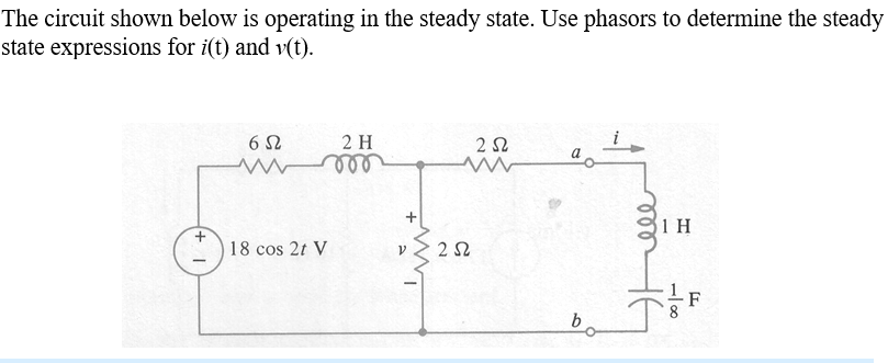 Solved The Circuit Shown Below Is Operating In The Steady | Chegg.com