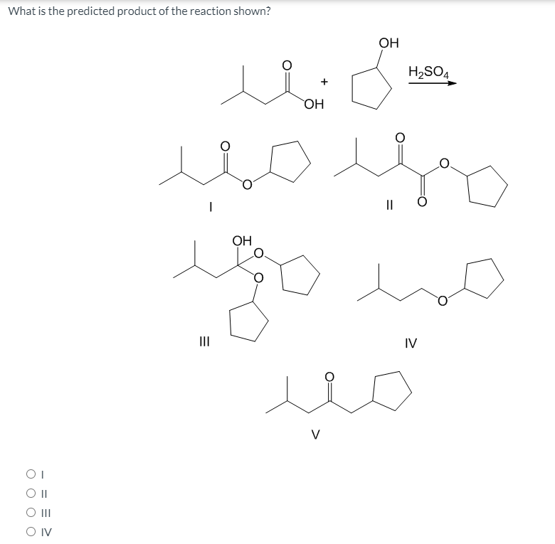 Solved What is the predicted product of the reaction shown? | Chegg.com