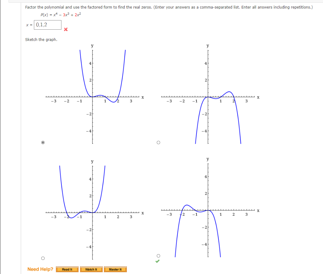 Solved Factor the polynomial and use the factored form to | Chegg.com