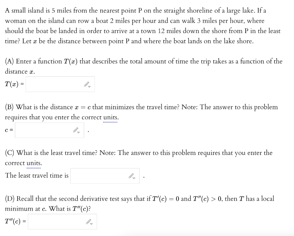 solved-a-small-island-is-5-miles-from-the-nearest-point-p-on-chegg