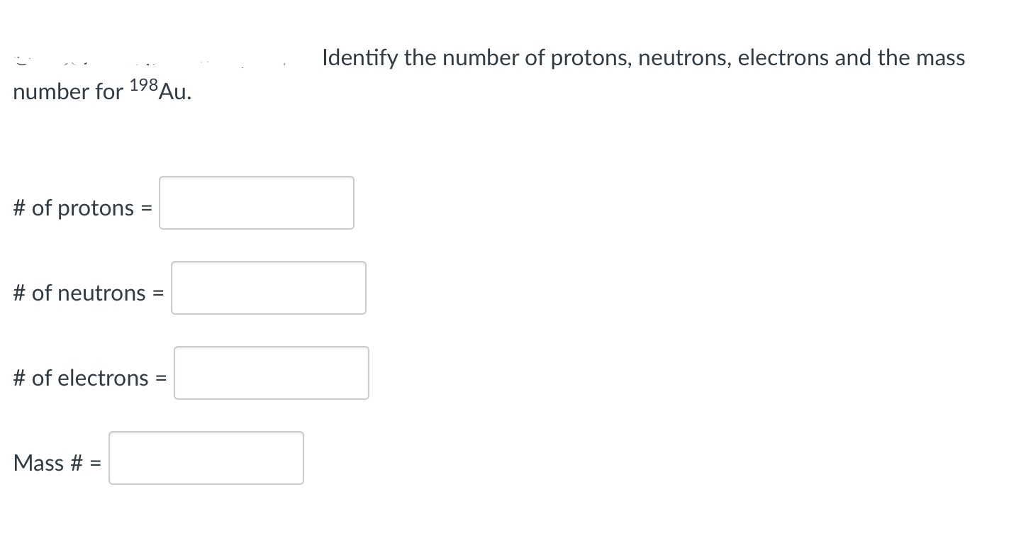how to find protons neutrons and electrons given mass number