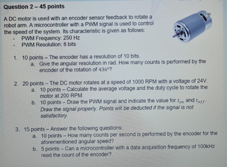 Solved Data: Question: When the DC motor is made to