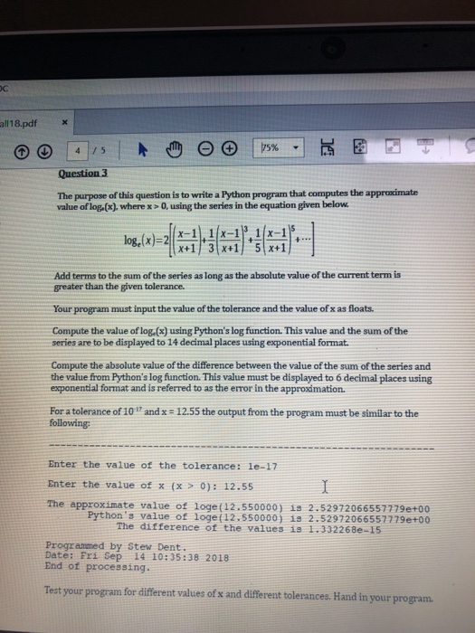 Solved Question 1 The purpose of this question is to write a | Chegg.com