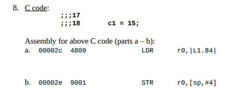 Solved Consider the assembly code generated by the compiler | Chegg.com