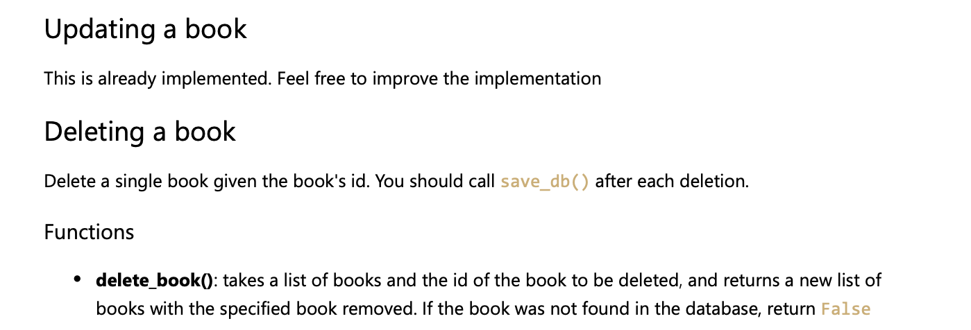 Solved I want to continue this Python File of book database | Chegg.com
