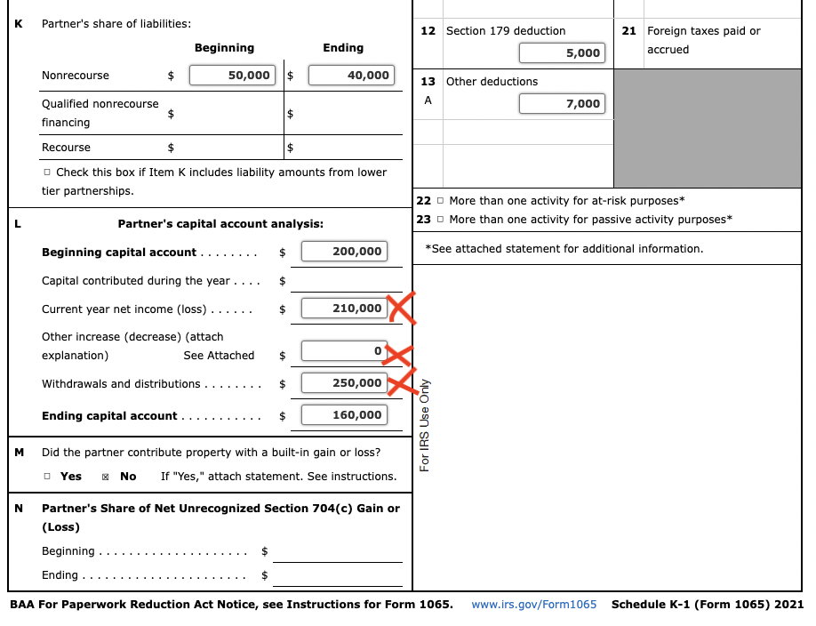Statement 4 Form 1065, Schedule L, Line 6 Other